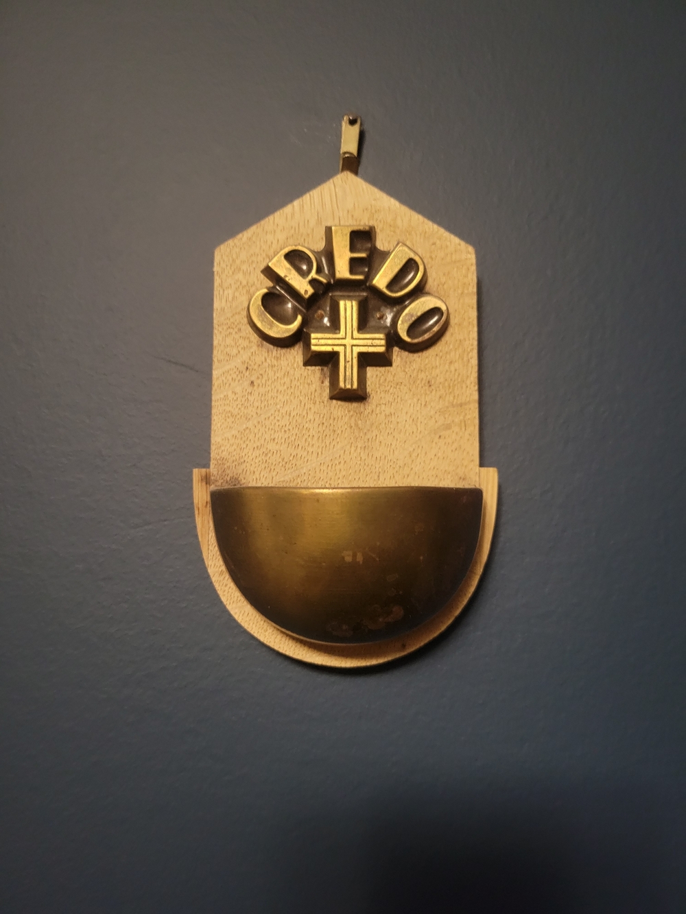 Credo Brass Holy Water Entry